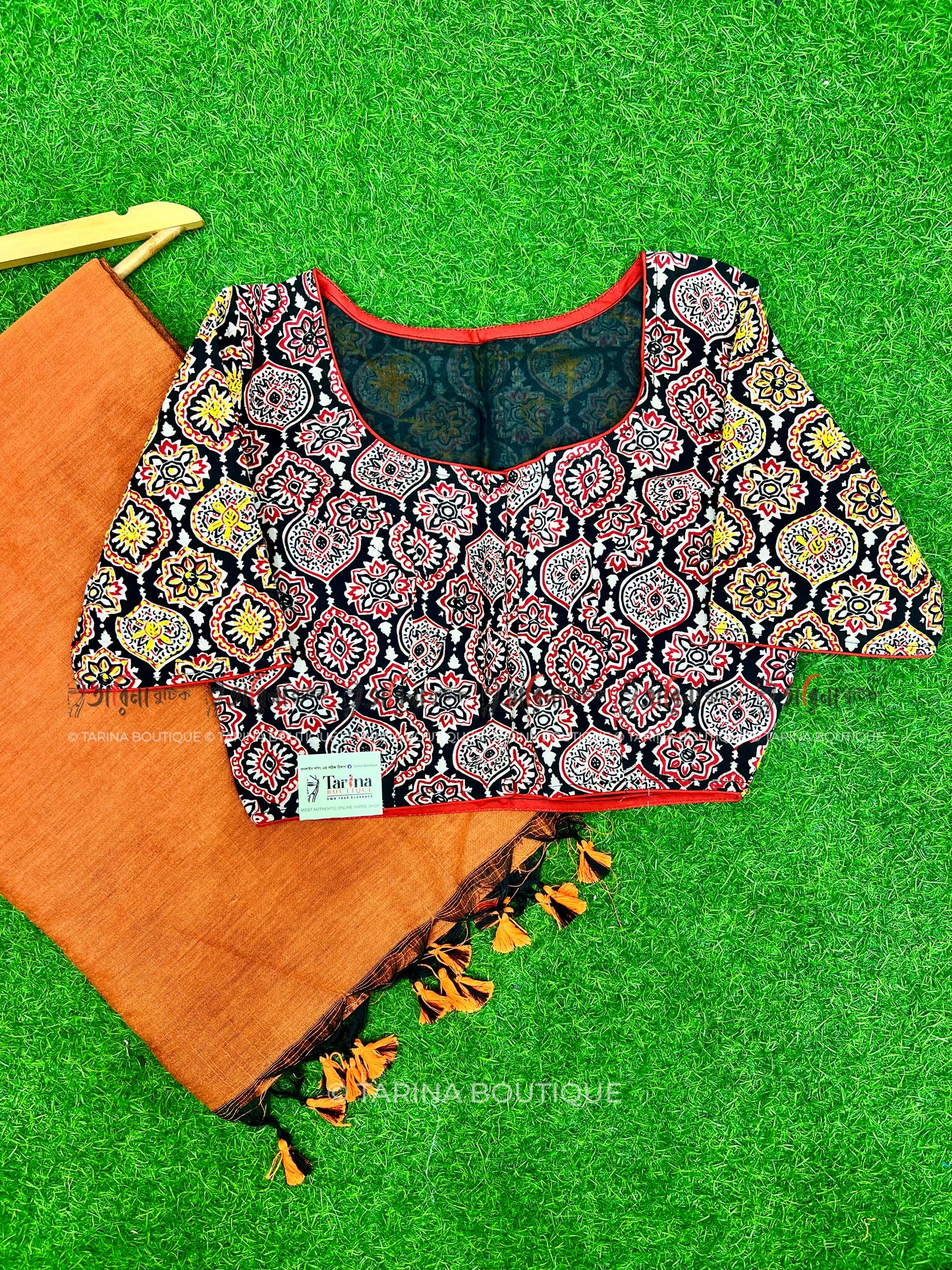 SOLID COTTON & BLOUSE COMBO