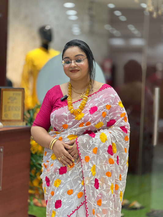 RESHOME CHECK EMBROIDERY