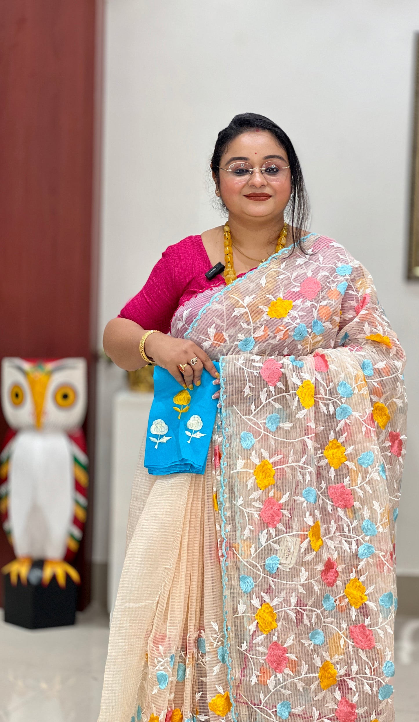 RESHOME CHECK EMBROIDERY