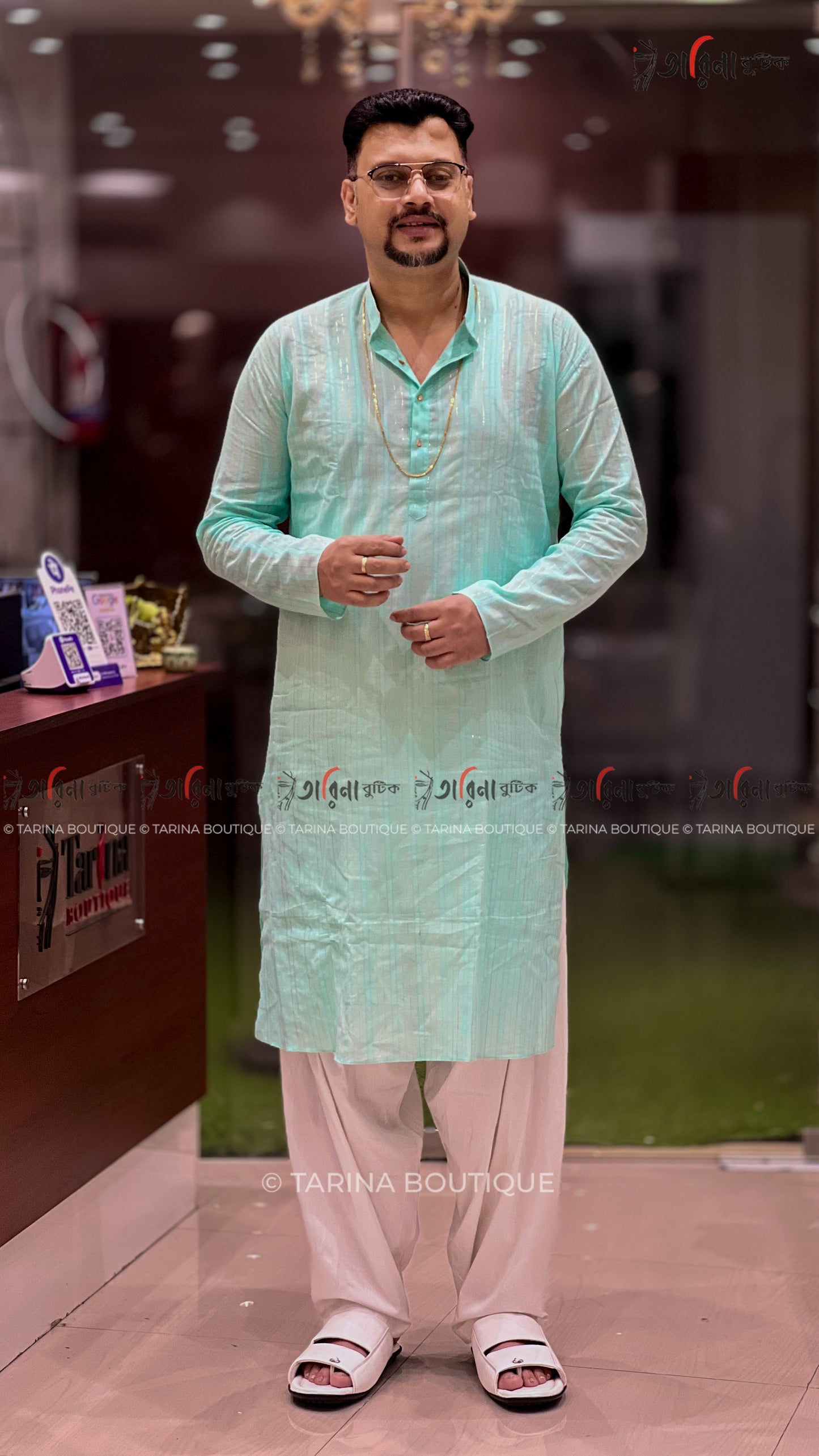 COTTON GOLDEN ZARI PANJABI