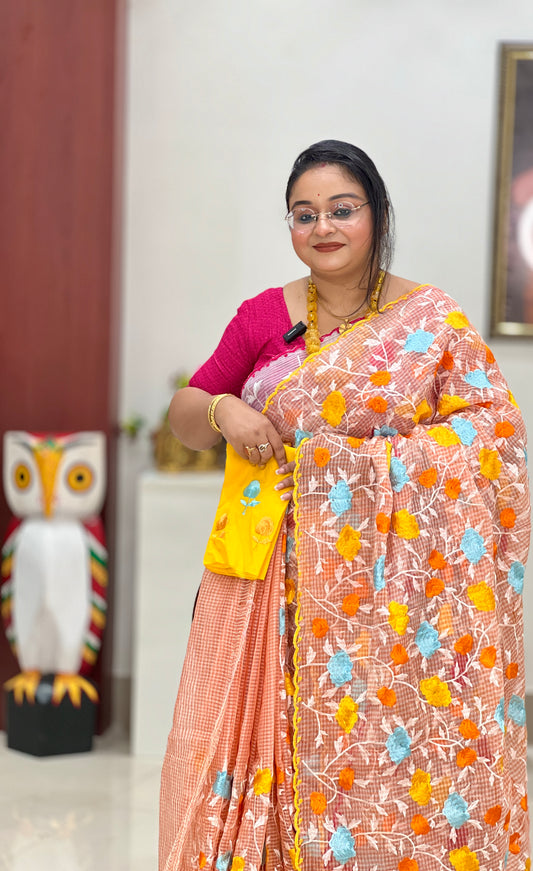 RESHOME CHECK EMBROIDERY