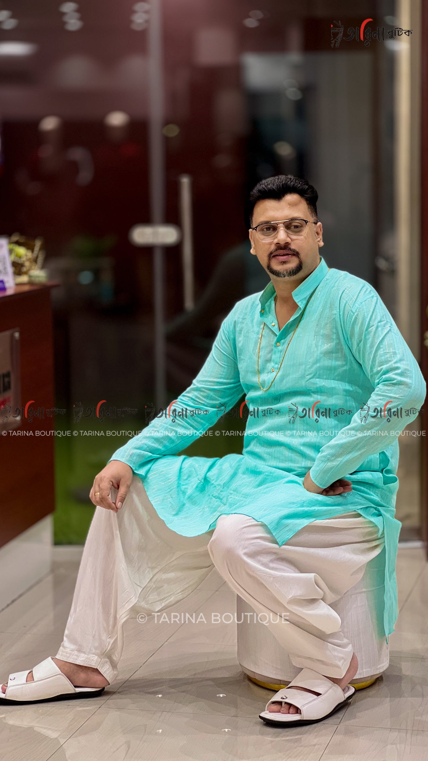 COTTON GOLDEN ZARI PANJABI