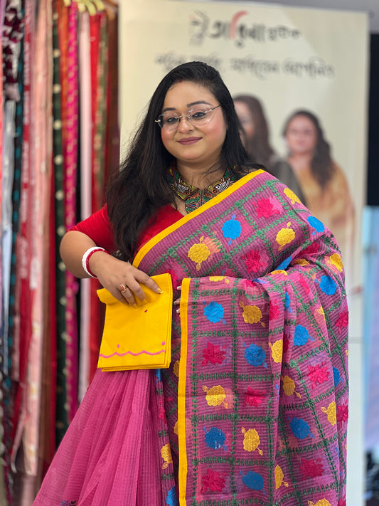 RESHOME CHECK EMBROIDERY