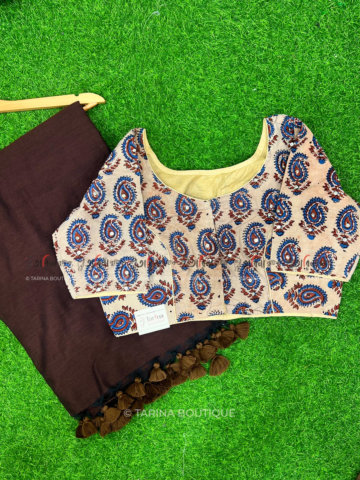 SOLID COTTON & BLOUSE COMBO