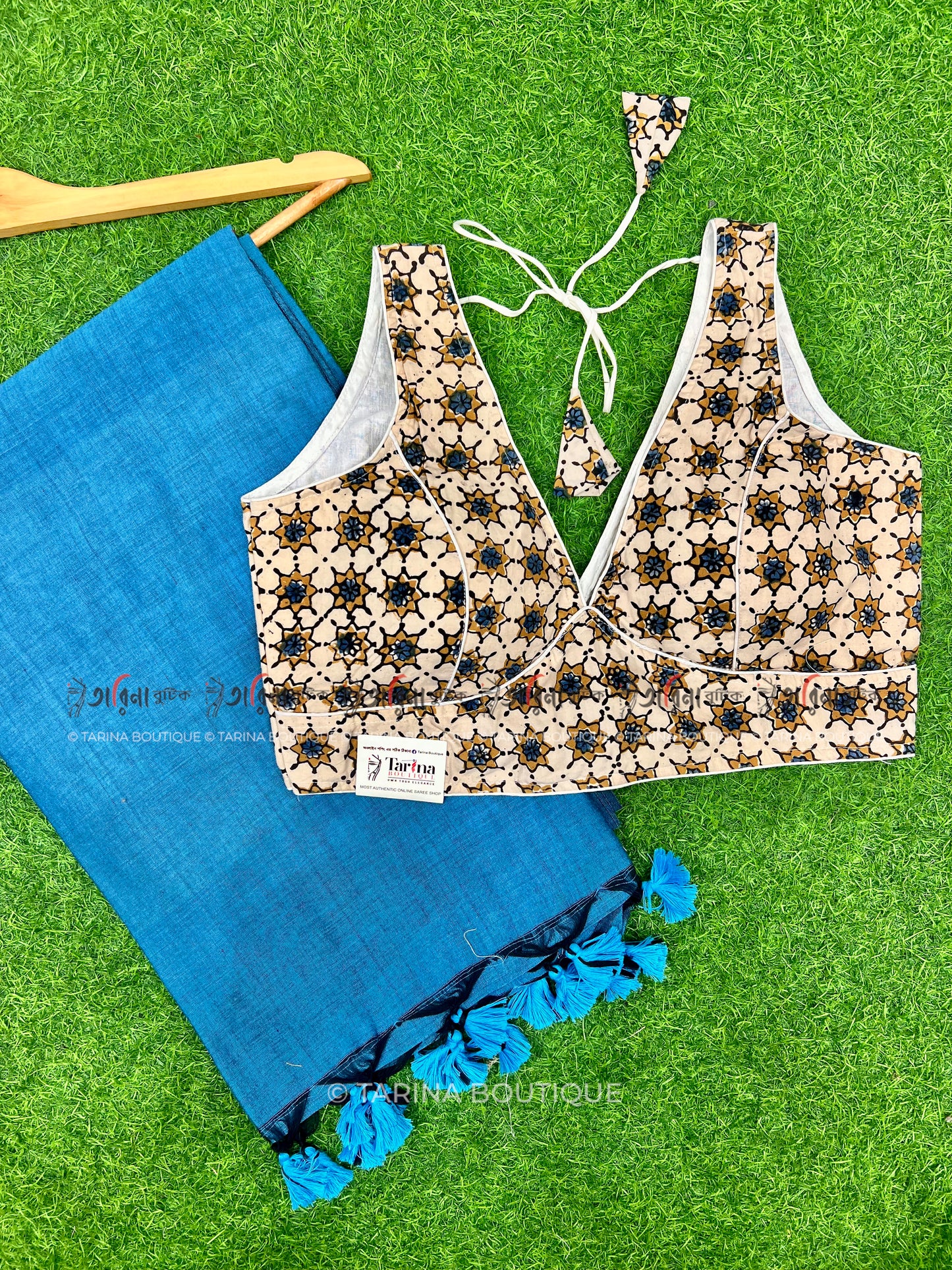 SOLID COTTON & BLOUSE COMBO