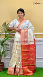 RED WHITE - MANIPURI SILK