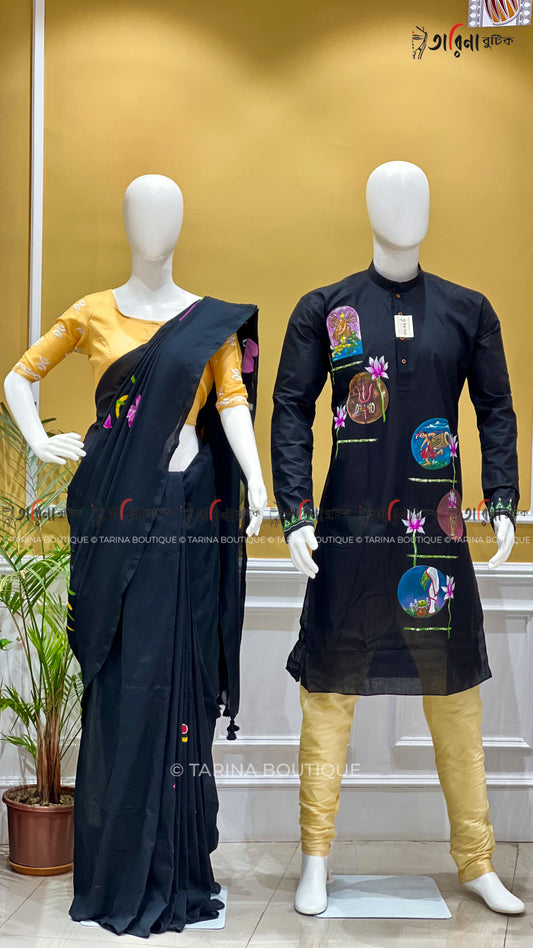 COTTON HANDPAINTED - COUPLE SET