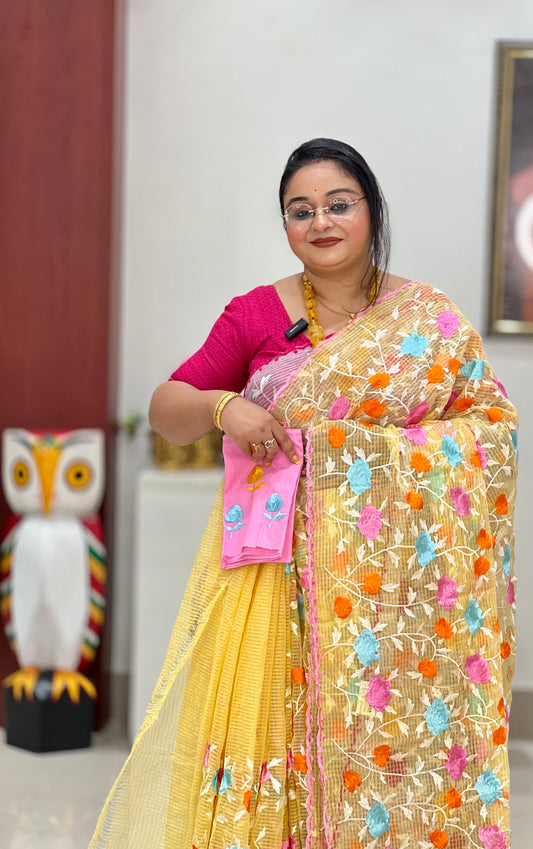 RESHOME CHECK EMBROIDERY