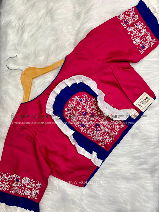 MALAI COTTON EMBROIDERY BLOUSE