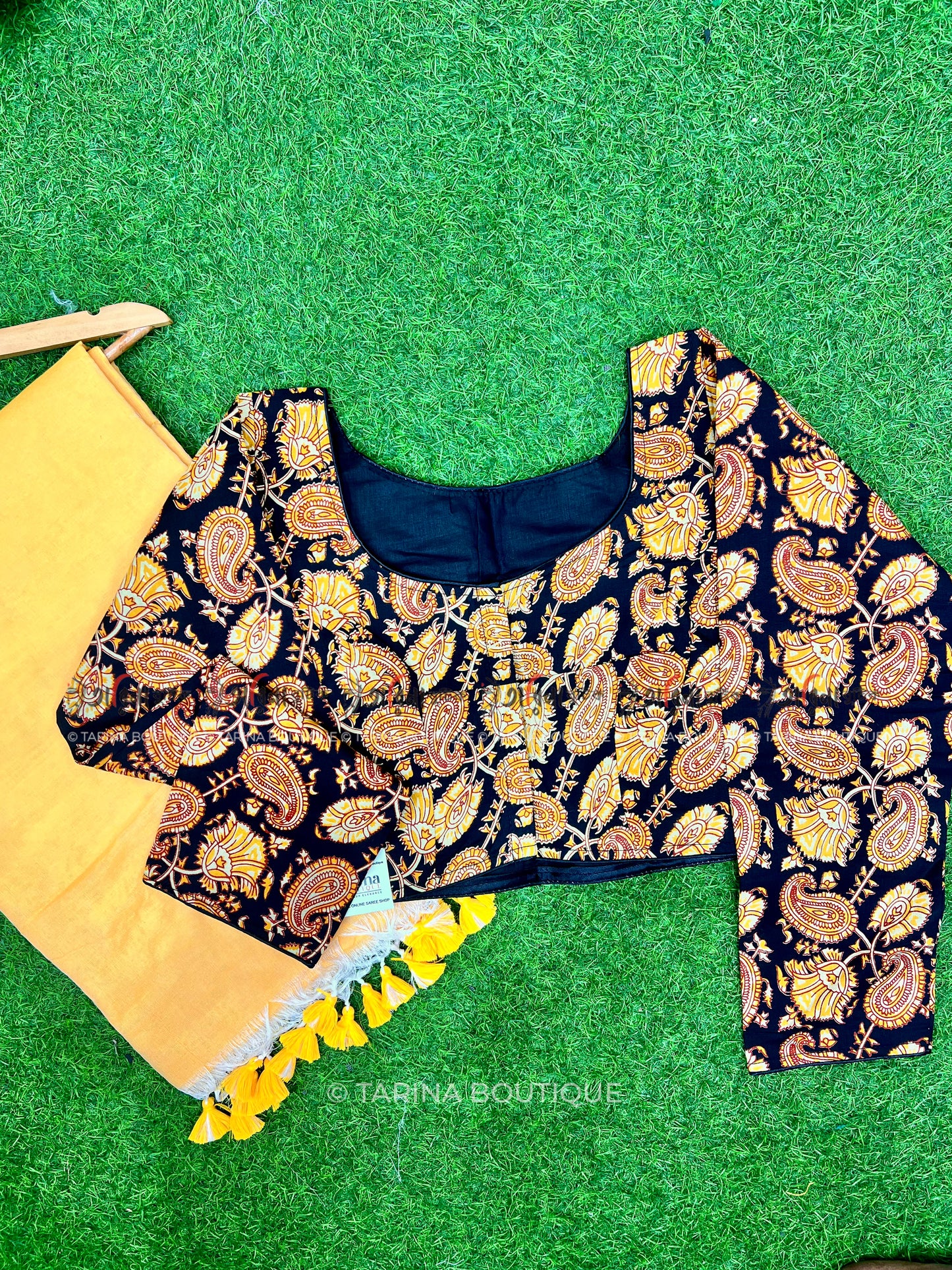 SOLID COTTON & BLOUSE COMBO