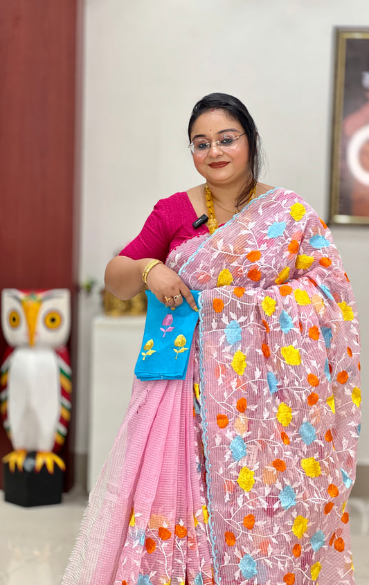 RESHOME CHECK EMBROIDERY