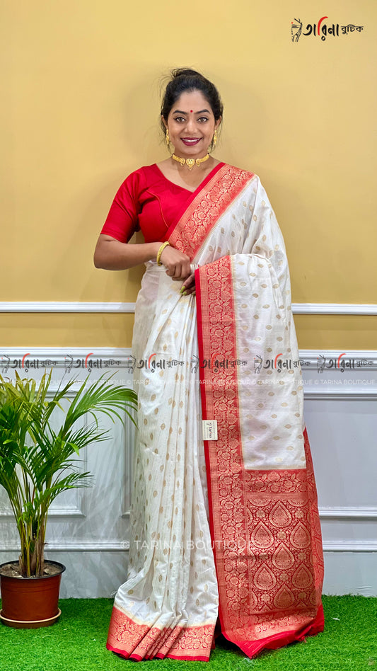 RED WHITE SPECIAL - KHADDI BANARASI