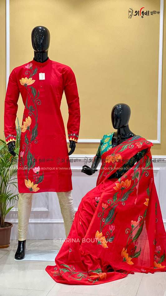 COTTON HANDPAINTED - COUPLE SET