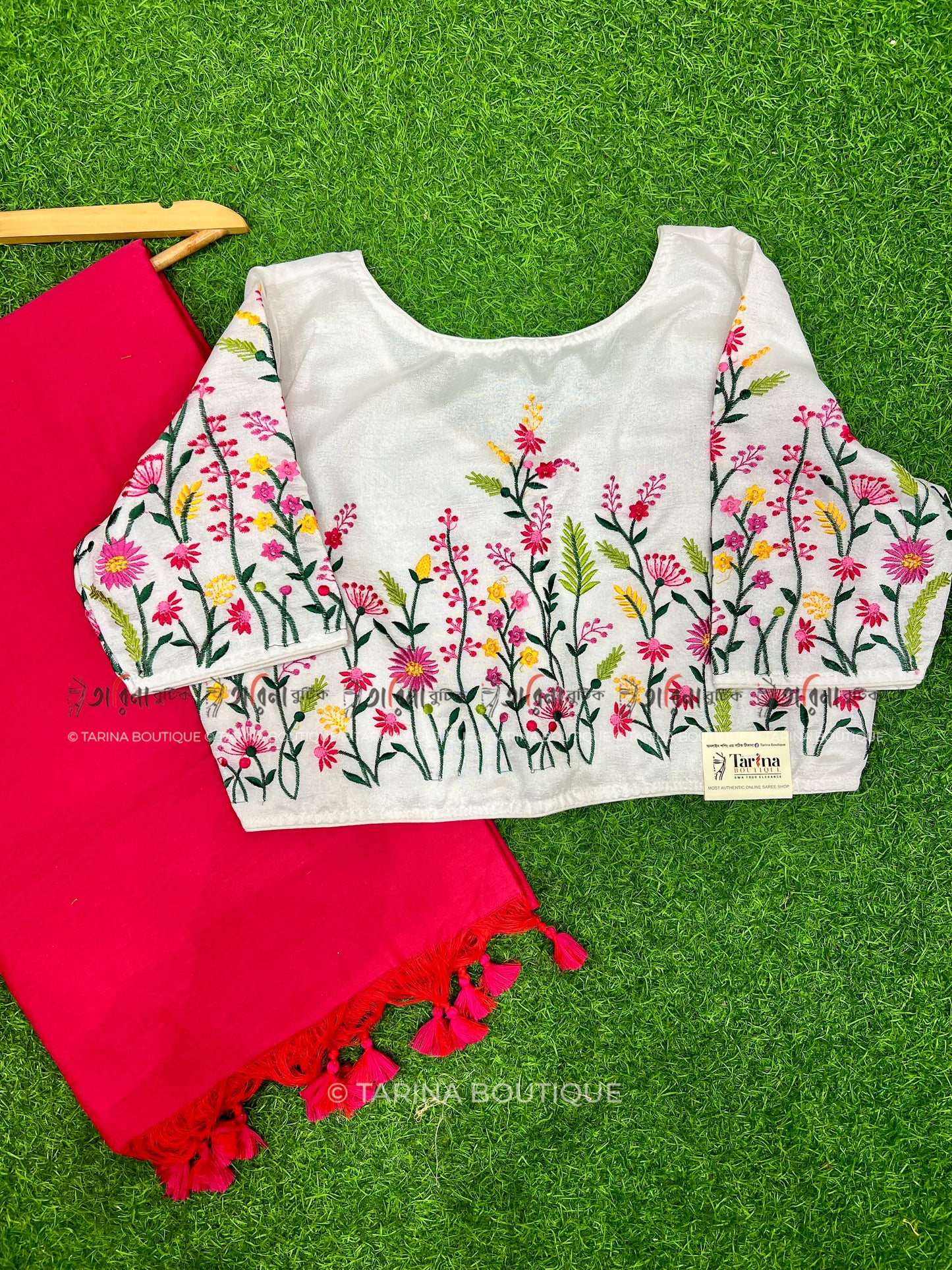 SOLID COTTON & BLOUSE COMBO