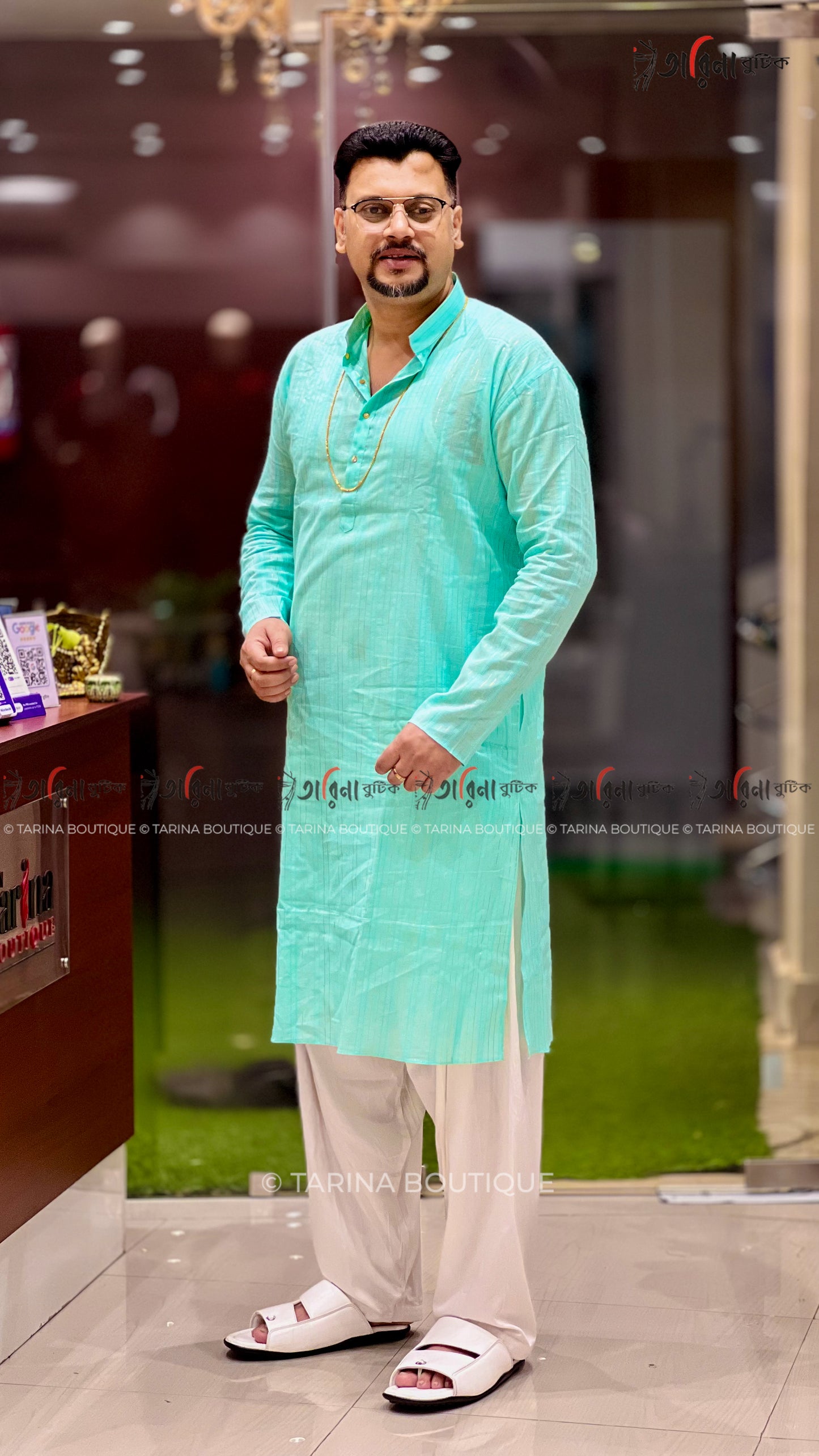COTTON GOLDEN ZARI PANJABI