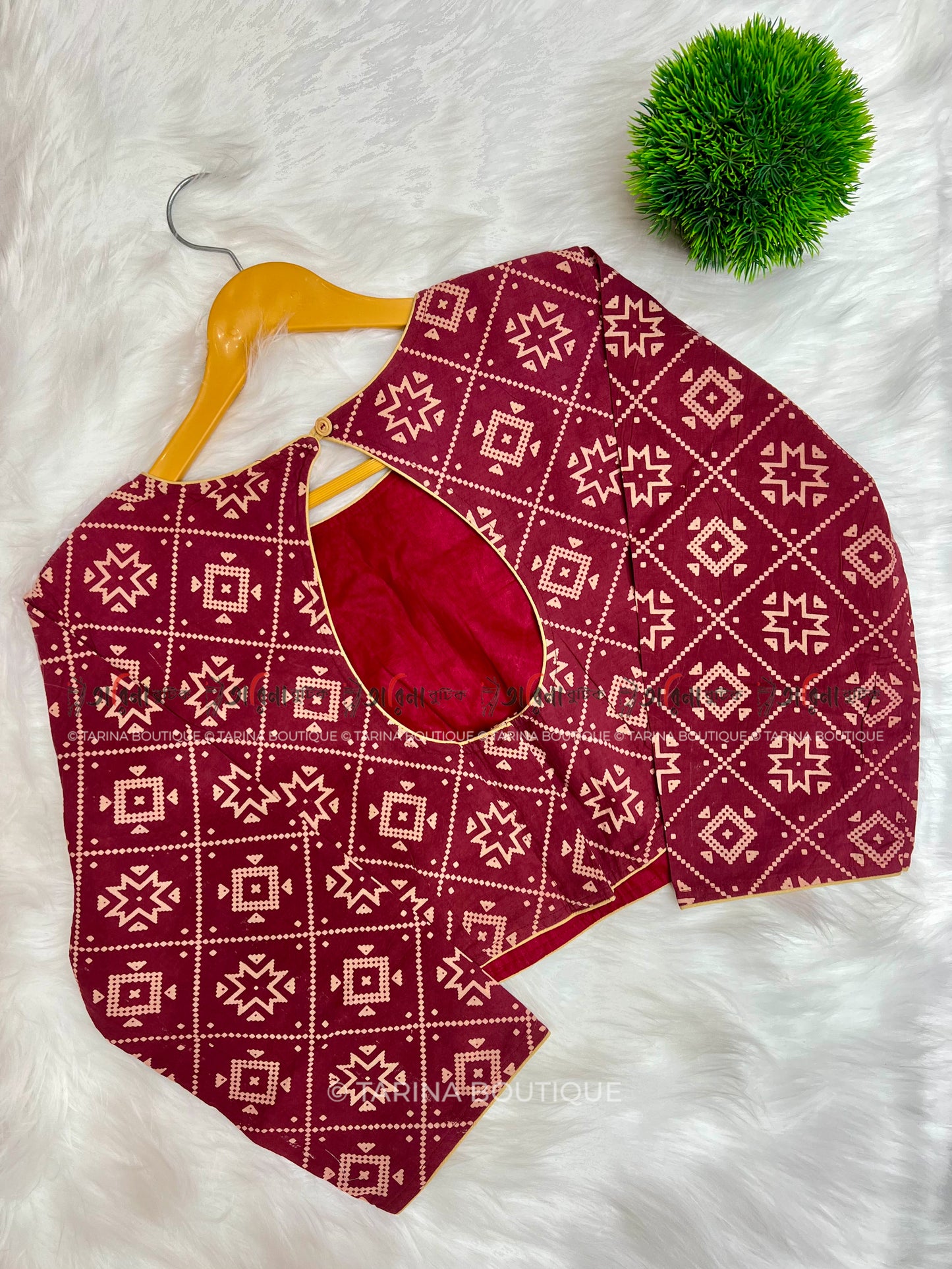 PRINTED COTTON BLOUSE