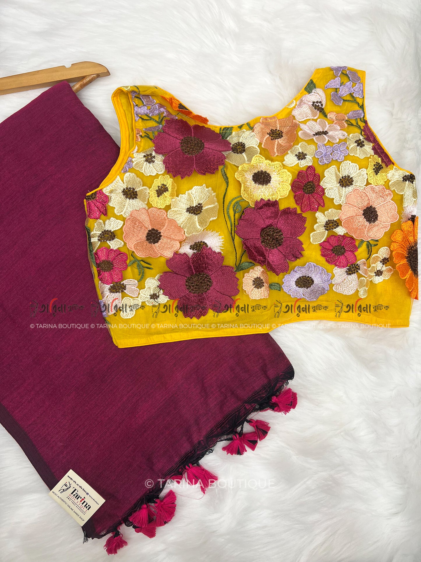 SOLID COTTON & BLOUSE COMBO