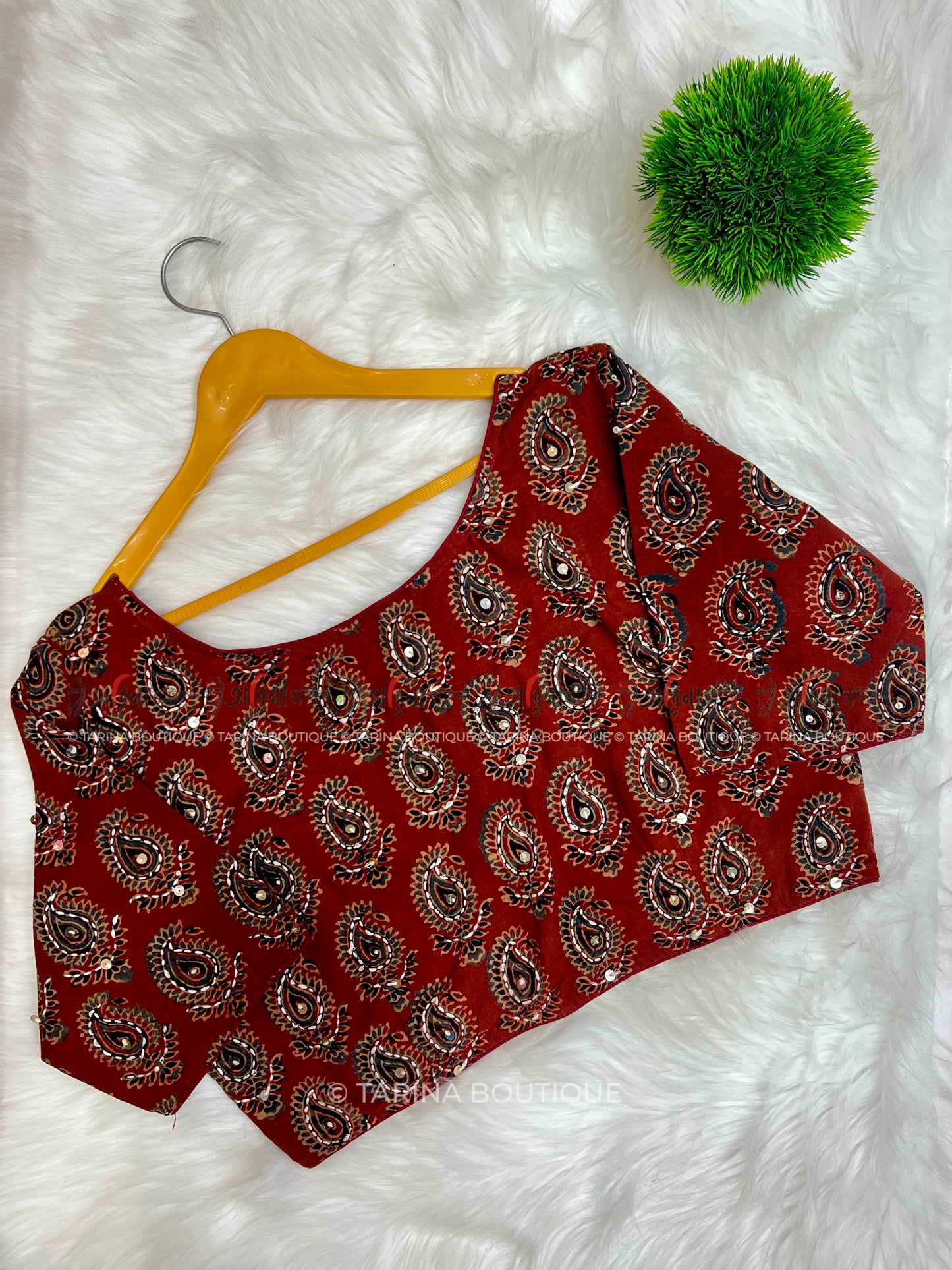 COTTON AJRAKH BLOUSE