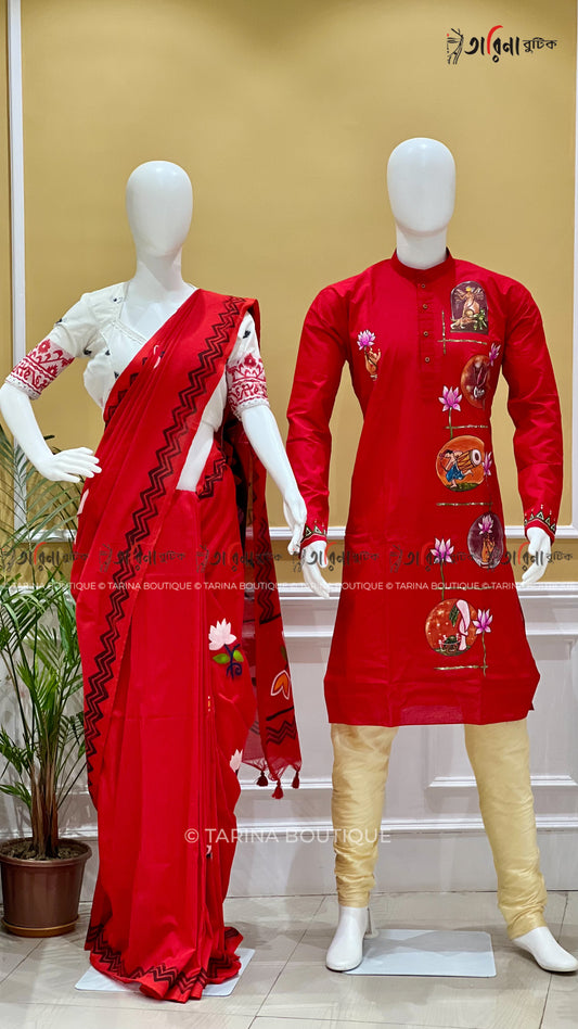 COTTON HANDPAINTED - COUPLE SET