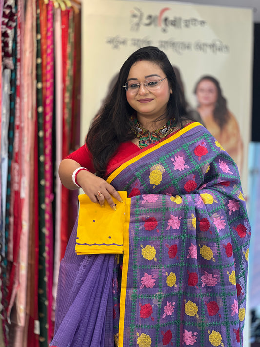 RESHOME CHECK EMBROIDERY