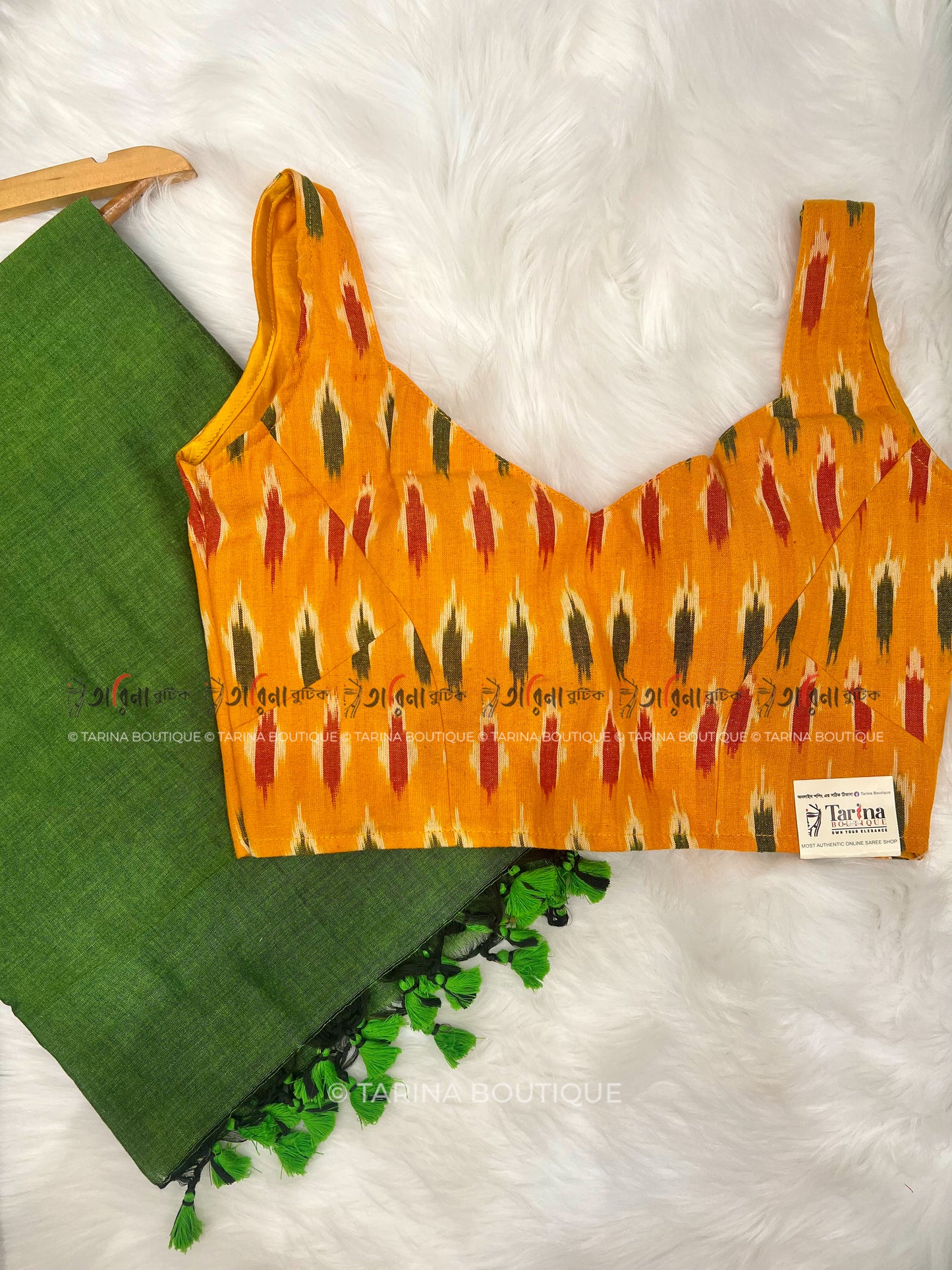 SOLID COTTON & BLOUSE COMBO