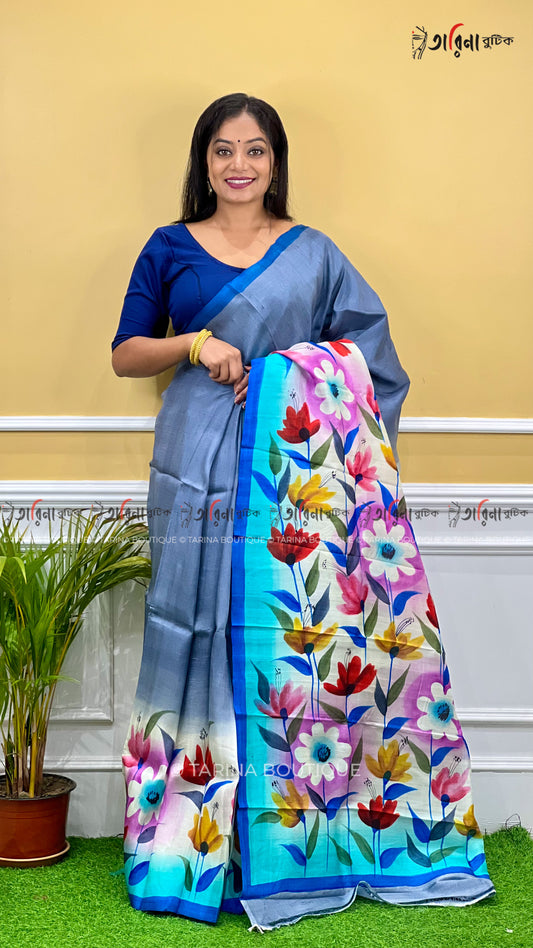 MURSHIDABADI SILK - HAND PAINTED