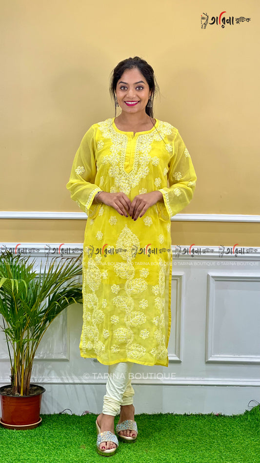 DESIGNER CHIKANKARI KURTI