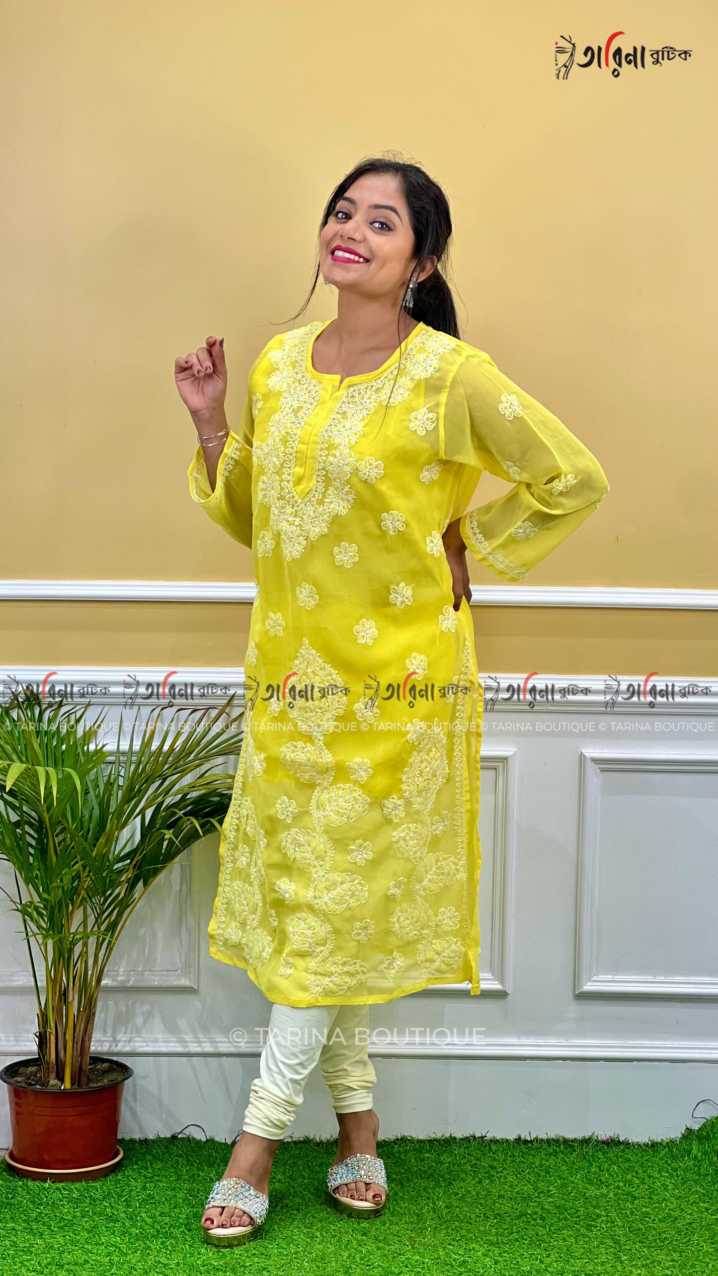 DESIGNER CHIKANKARI KURTI