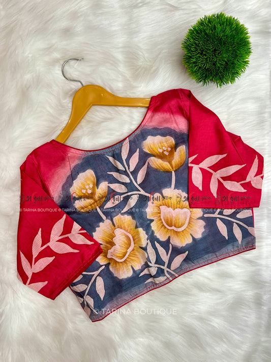 PURE SILK HANDPAINT BLOUSE