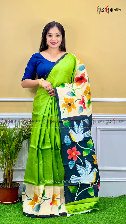 MURSHIDABADI SILK - HAND PAINTED