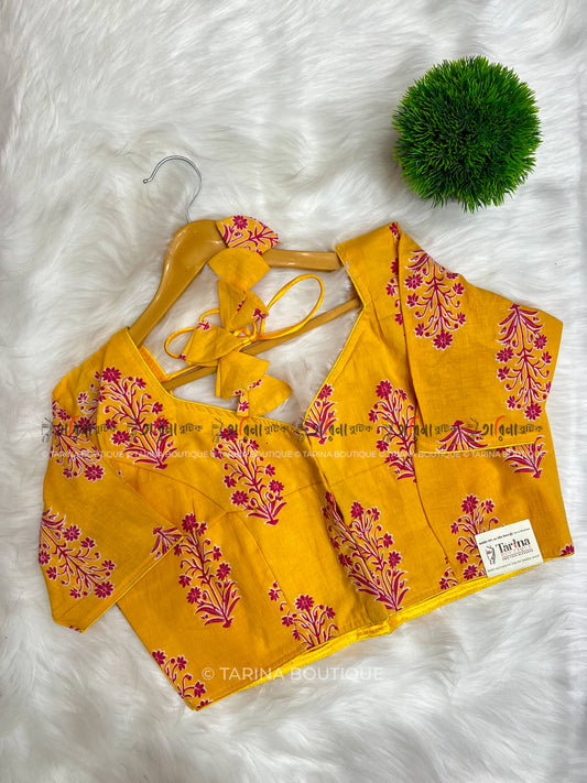 PRINTED COTTON BLOUSE