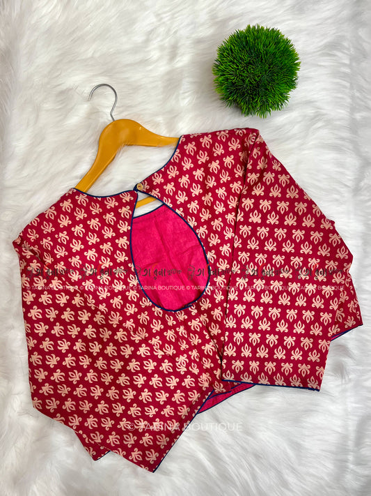 PRINTED COTTON BLOUSE