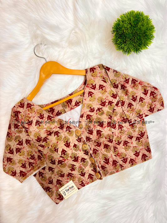 PRINTED COTTON BLOUSE
