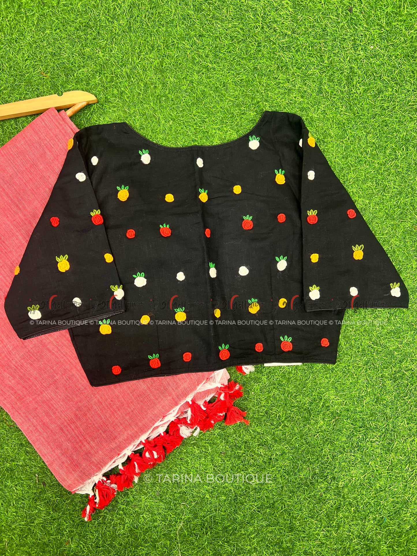 SOLID COTTON & BLOUSE COMBO