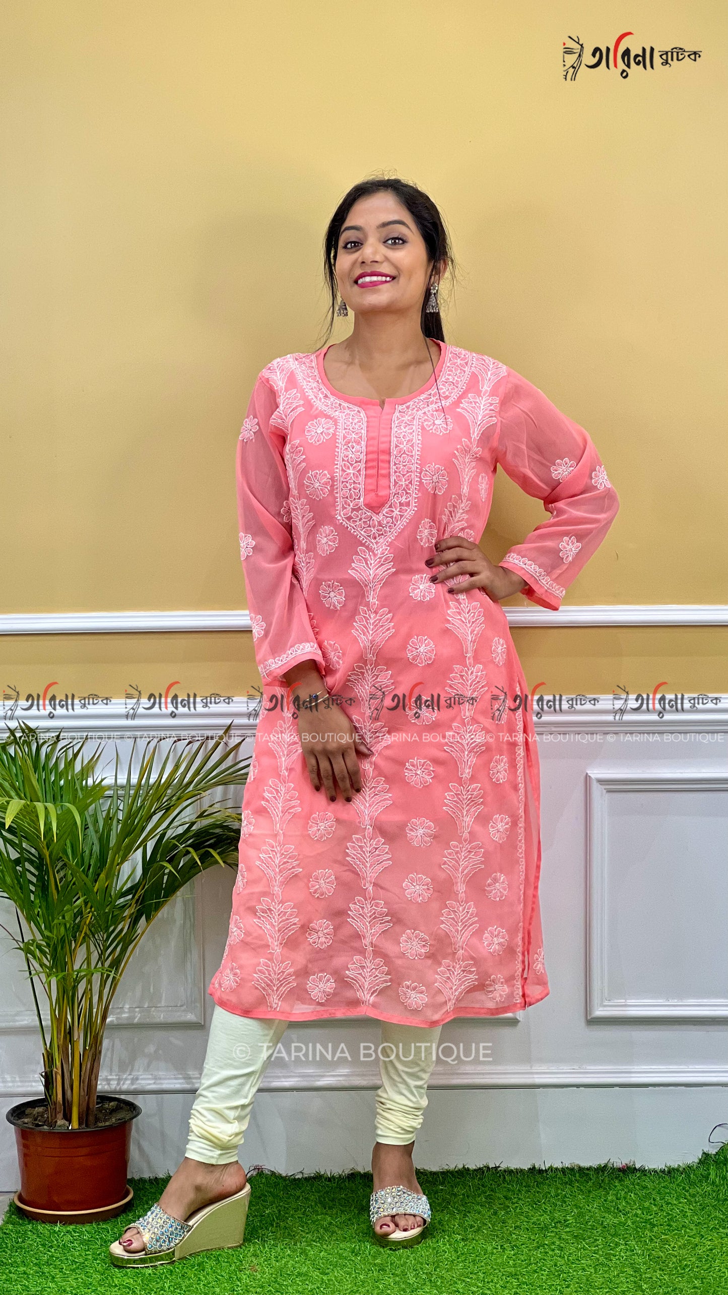 DESIGNER CHIKANKARI KURTI