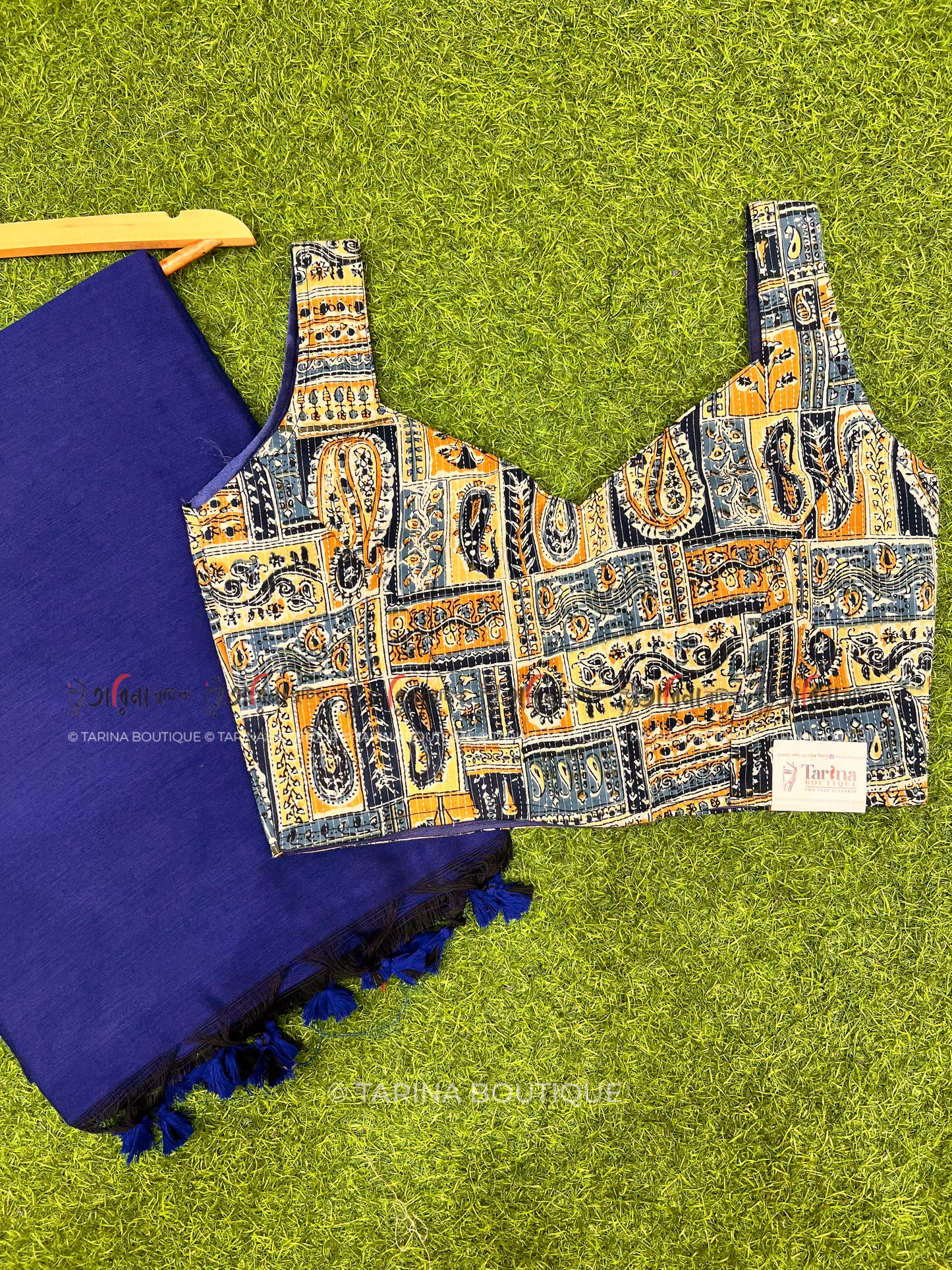 SOLID COTTON & BLOUSE COMBO