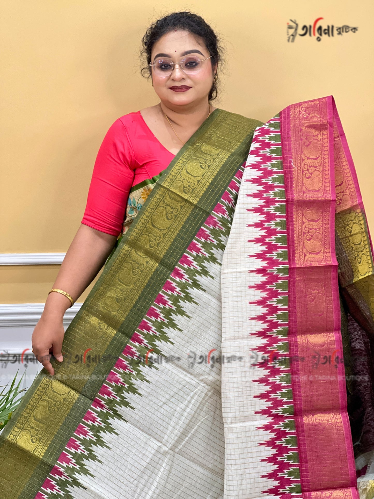 COTTON ZARI CHECK