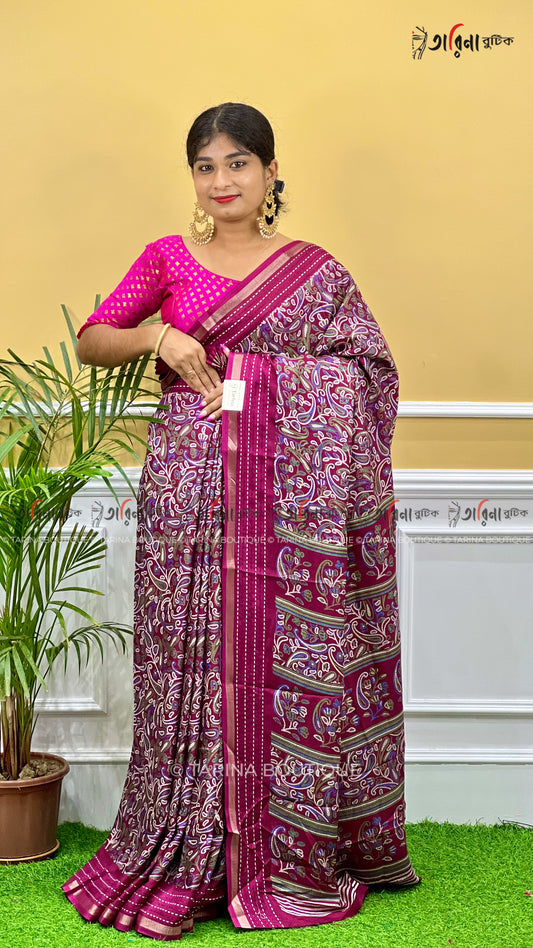 PRINTED PASHMINA - BLOCK SILK